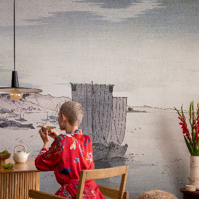 Wallpaper mural with a nautical scene