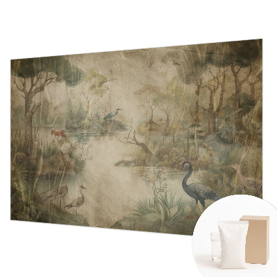Photo wall mural depicting a forest scene
