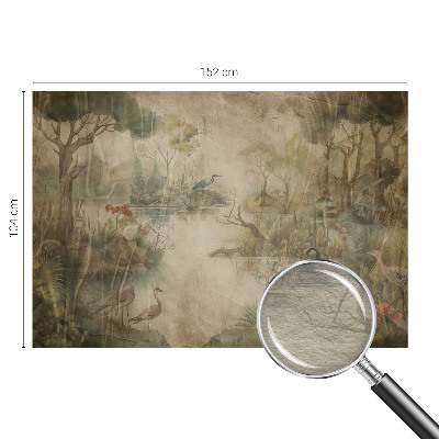 Photo wall mural depicting a forest scene