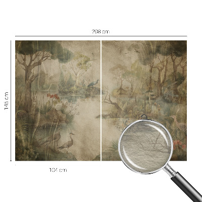 Photo wall mural depicting a forest scene