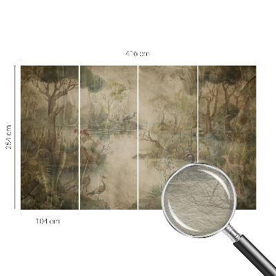 Photo wall mural depicting a forest scene