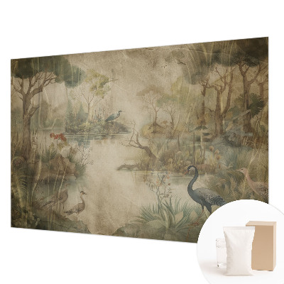 Photo wall mural depicting a forest scene