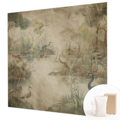 Photo wall mural depicting a forest scene