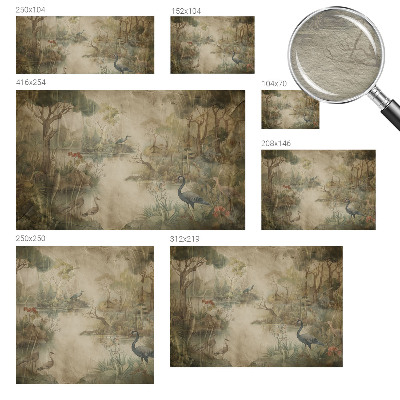 Photo wall mural depicting a forest scene