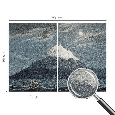 High quality photo wallpaper with a moonlit night motif