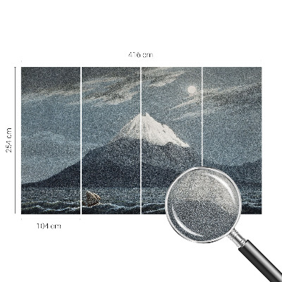 High quality photo wallpaper with a moonlit night motif