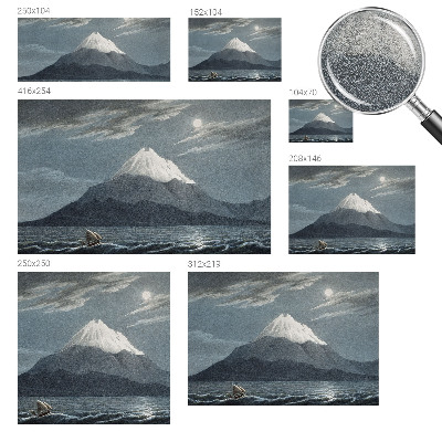 High quality photo wallpaper with a moonlit night motif