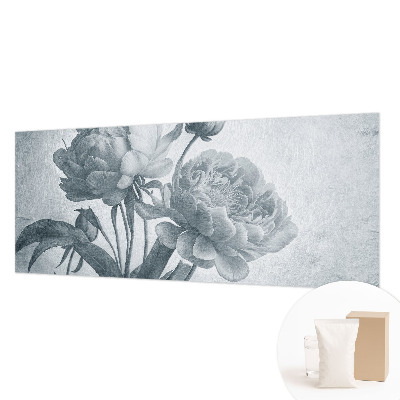 Wall mural for living room with a floral chic design