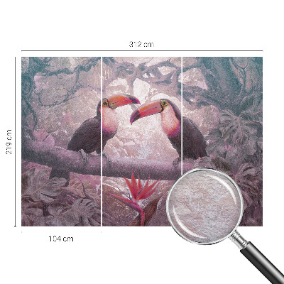 Wallpaper mural for living room featuring an exotic couple