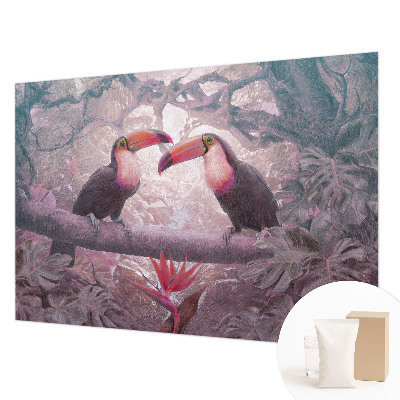 Wallpaper mural for living room featuring an exotic couple