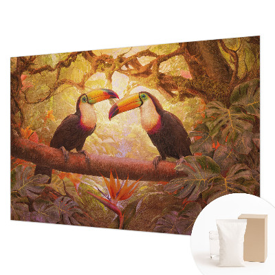 Bedroom wall mural wallpaper Colorful toucans