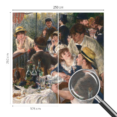 Large wall mural depicting a summer feast