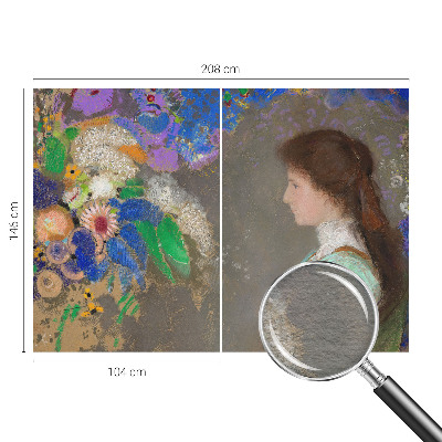Custom size wall mural with a romantic scene