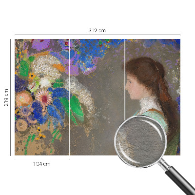 Custom size wall mural with a romantic scene