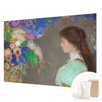 Custom size wall mural with a romantic scene