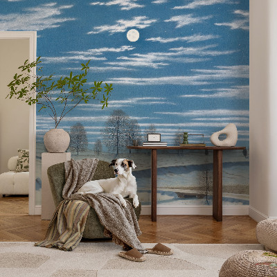 Modern wall mural Winter landscape