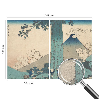 High quality wall mural wallpaper with a mountain panorama