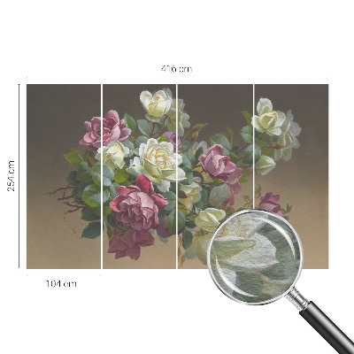 Premium wall mural for bedroom with a floral elegance design
