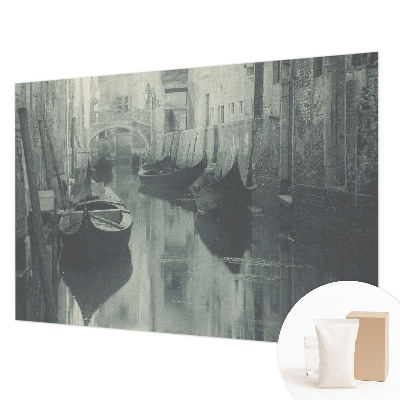 Wallpaper mural with an old canal scene