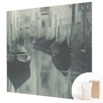 Wallpaper mural with an old canal scene