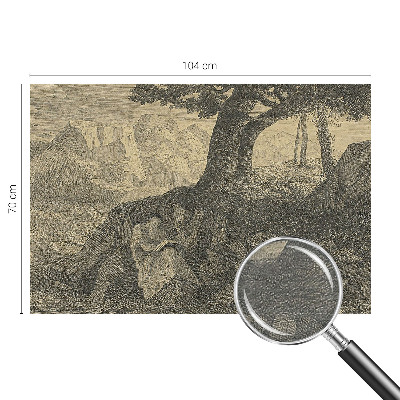 Decorative wall mural for living room Reading character