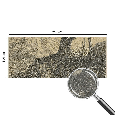 Decorative wall mural for living room Reading character