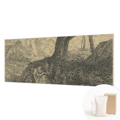 Decorative wall mural for living room Reading character