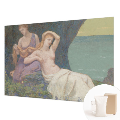 Wall mural featuring a seaside scene