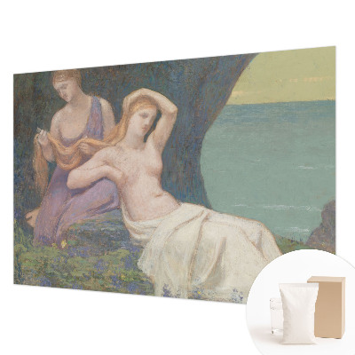 Wall mural featuring a seaside scene
