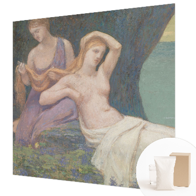 Wall mural featuring a seaside scene