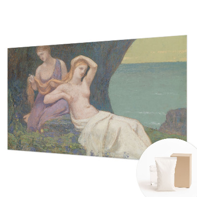 Wall mural featuring a seaside scene