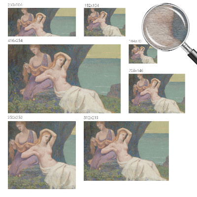 Wall mural featuring a seaside scene
