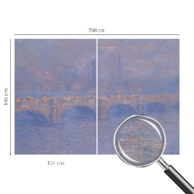 Photo wallpaper with a blue bridge motif