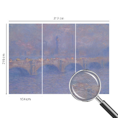 Photo wallpaper with a blue bridge motif