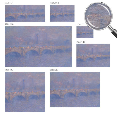 Photo wallpaper with a blue bridge motif