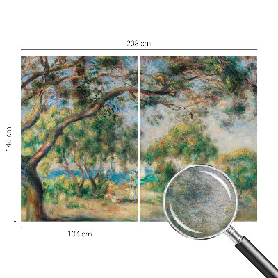 Photo wall mural with a seaside landscape design
