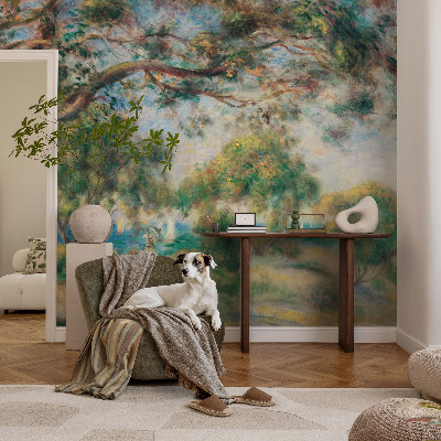 Photo wall mural with a seaside landscape design