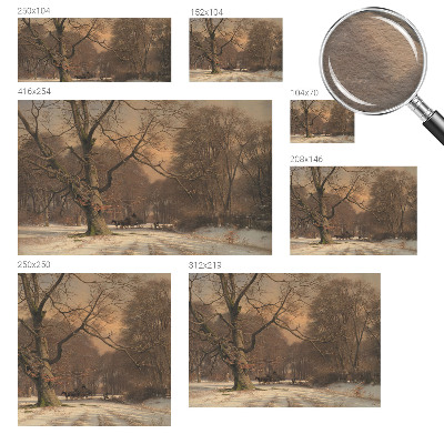 Wallpaper mural for living room featuring a winter landscape