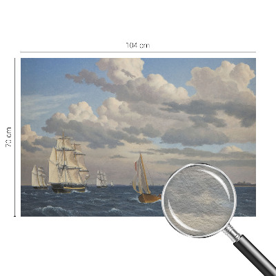 Wall mural for bedroom with a sea adventure design