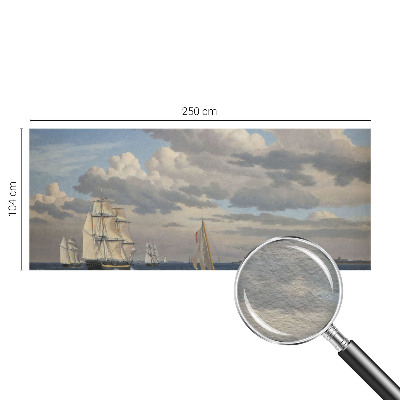 Wall mural for bedroom with a sea adventure design