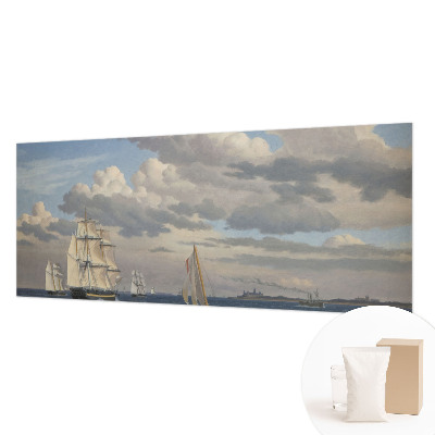 Wall mural for bedroom with a sea adventure design