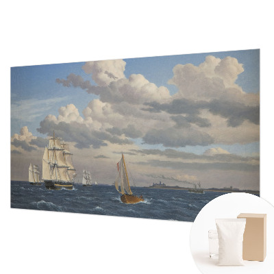 Wall mural for bedroom with a sea adventure design