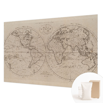 Bedroom wall mural wallpaper with an old map design