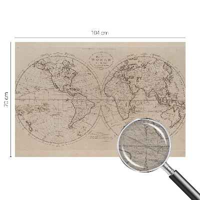 Bedroom wall mural wallpaper with an old map design