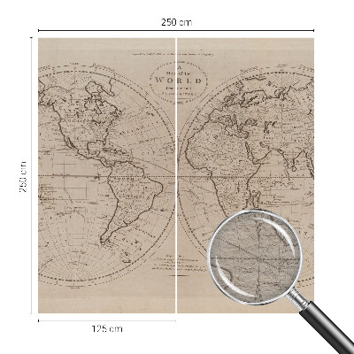 Bedroom wall mural wallpaper Old map