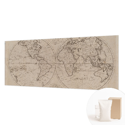 Bedroom wall mural wallpaper with an old map design