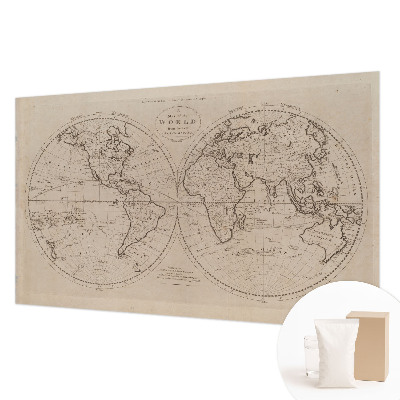 Bedroom wall mural wallpaper with an old map design