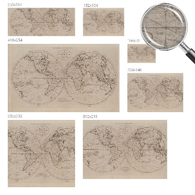 Bedroom wall mural wallpaper Old map