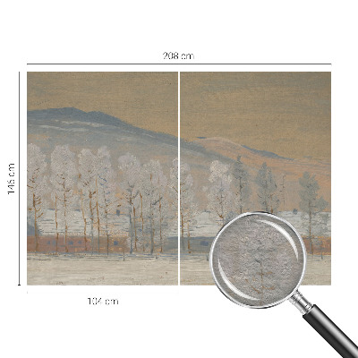 Custom size wall mural Winter scenery