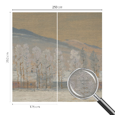 Custom size wall mural Winter scenery